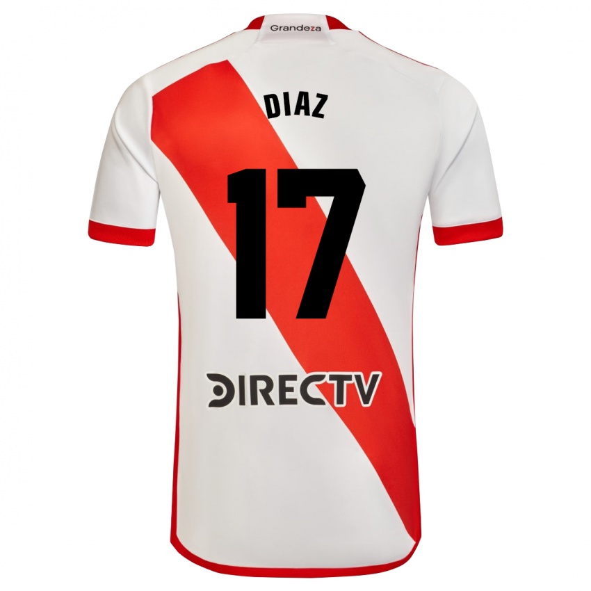 Kinder Paulo Diaz #17 Weiß Rot Heimtrikot Trikot 2023/24 T-Shirt Österreich