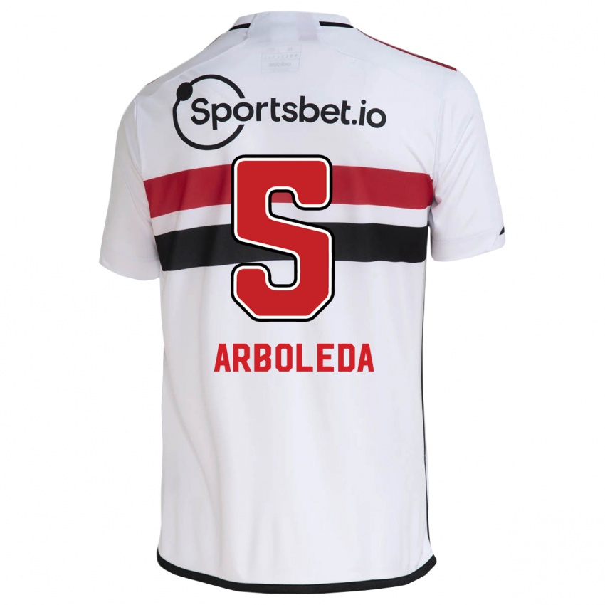 Kinder Robert Arboleda #5 Weiß Heimtrikot Trikot 2023/24 T-Shirt Österreich