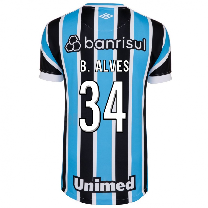 Kinder Bruno Alves #34 Blau Heimtrikot Trikot 2023/24 T-Shirt Österreich