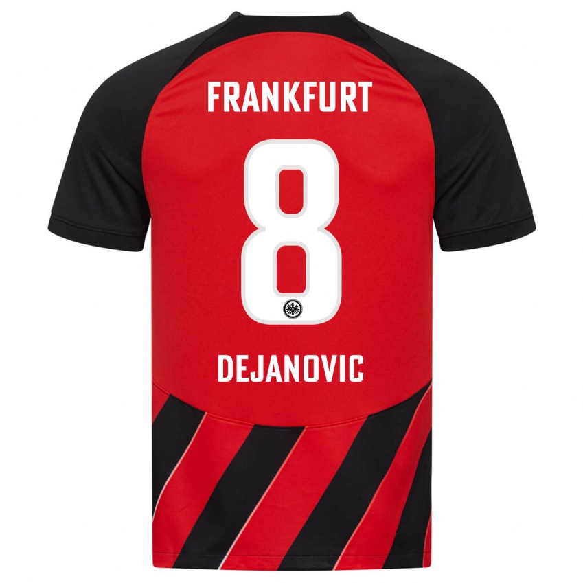 Kinder Daniel Dejanovic #8 Rot Schwarz Heimtrikot Trikot 2023/24 T-Shirt Österreich