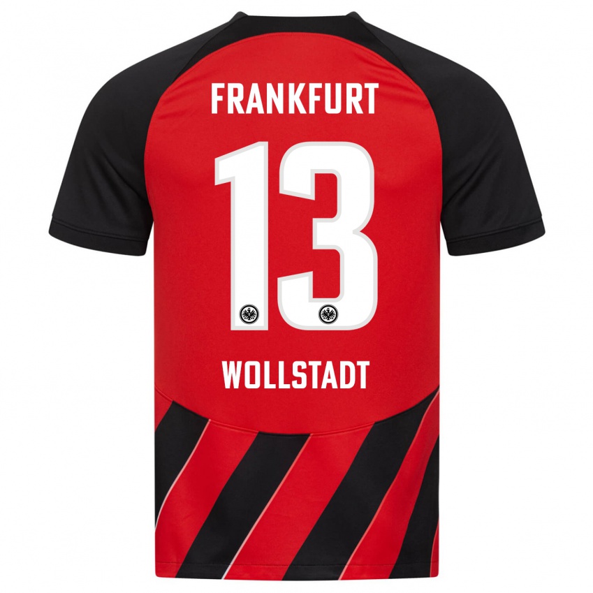 Kinder Fabio Wollstadt #13 Rot Schwarz Heimtrikot Trikot 2023/24 T-Shirt Österreich
