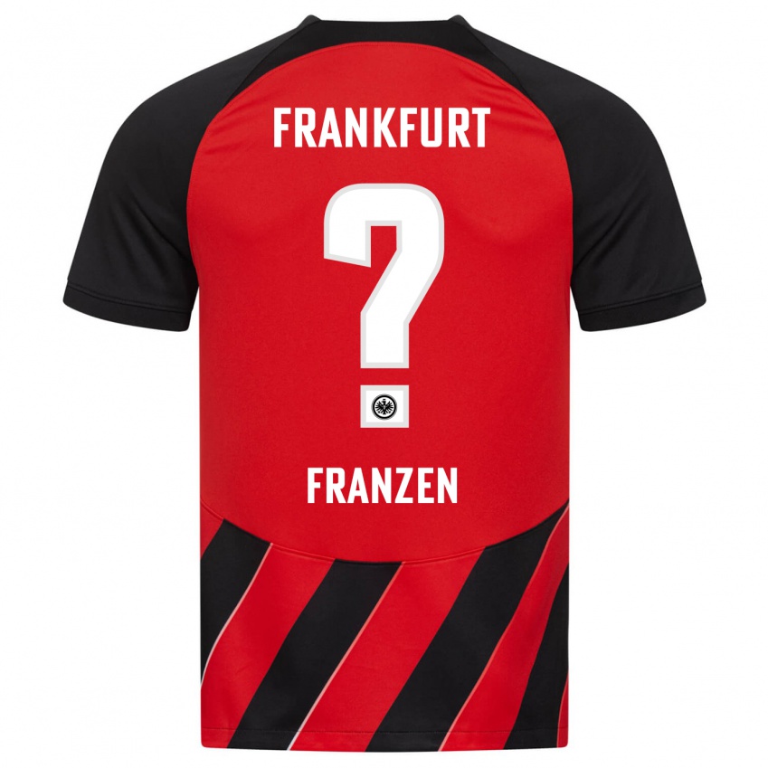 Kinder Marlon Franzen #0 Rot Schwarz Heimtrikot Trikot 2023/24 T-Shirt Österreich