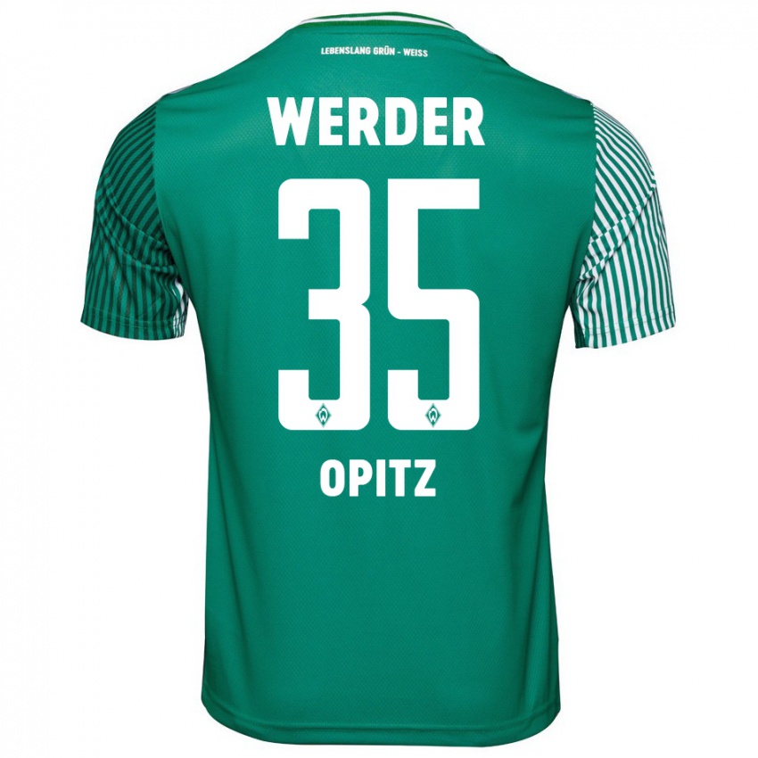 Kinder Leon Opitz #35 Grün Heimtrikot Trikot 2023/24 T-Shirt Österreich