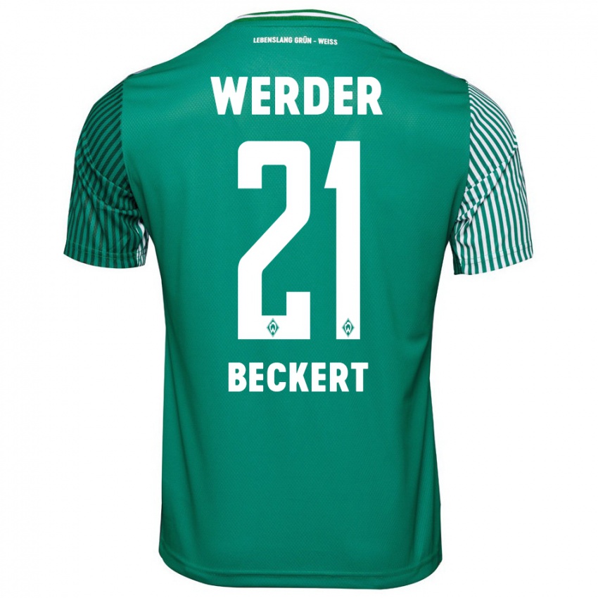 Kinder Jonathan Beckert #21 Grün Heimtrikot Trikot 2023/24 T-Shirt Österreich
