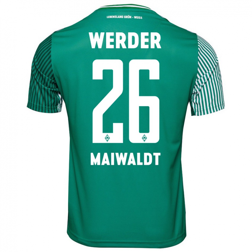 Kinder Julius Maiwaldt #26 Grün Heimtrikot Trikot 2023/24 T-Shirt Österreich