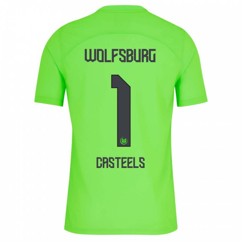 Kinder Koen Casteels #1 Grün Heimtrikot Trikot 2023/24 T-Shirt Österreich