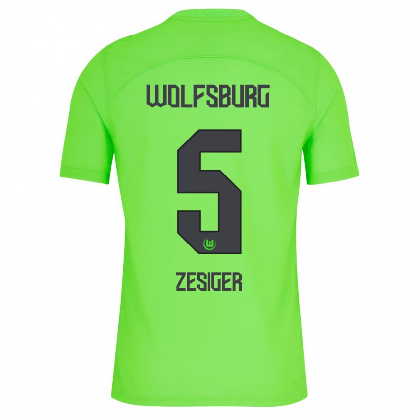 Kinder Cédric Zesiger #5 Grün Heimtrikot Trikot 2023/24 T-Shirt Österreich