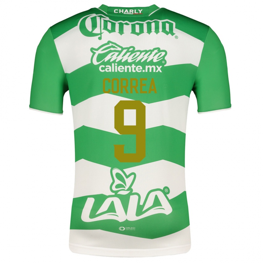 Kinder Javier Correa #9 Grün Heimtrikot Trikot 2023/24 T-Shirt Österreich