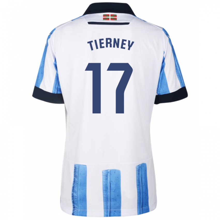 Kinder Kieran Tierney #17 Blau Weiss Heimtrikot Trikot 2023/24 T-Shirt Österreich