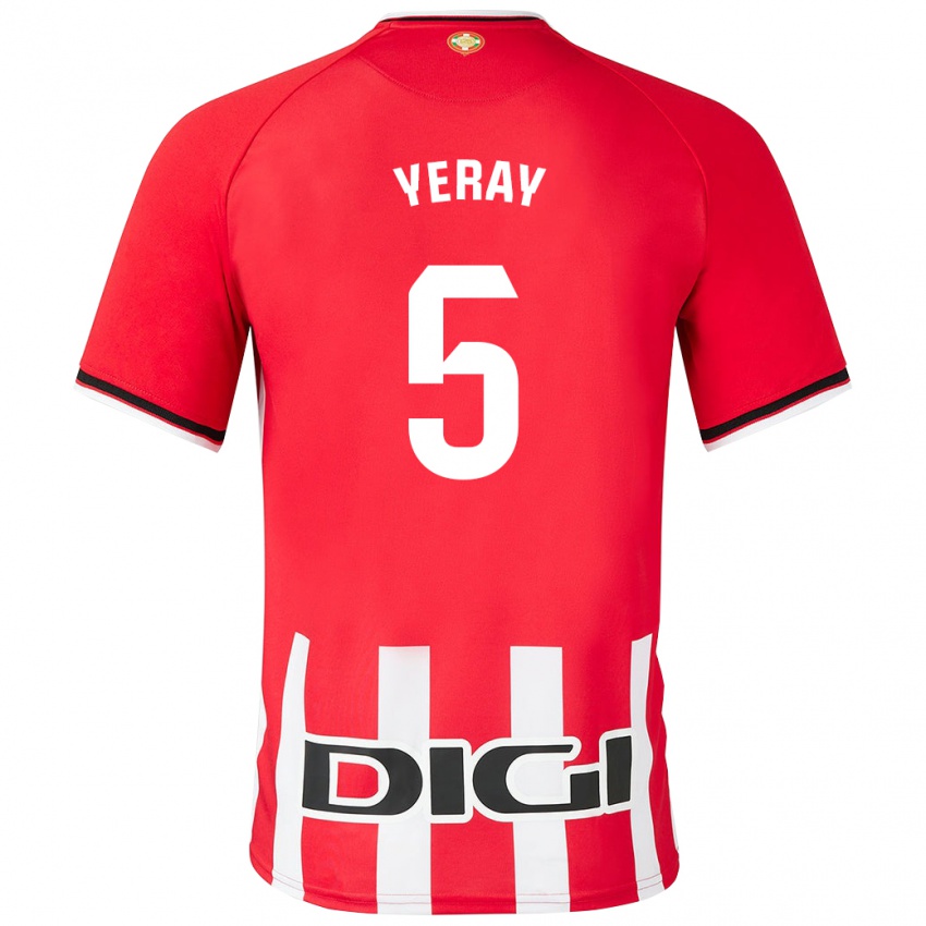Kinder Yeray Álvarez #5 Rot Heimtrikot Trikot 2023/24 T-Shirt Österreich