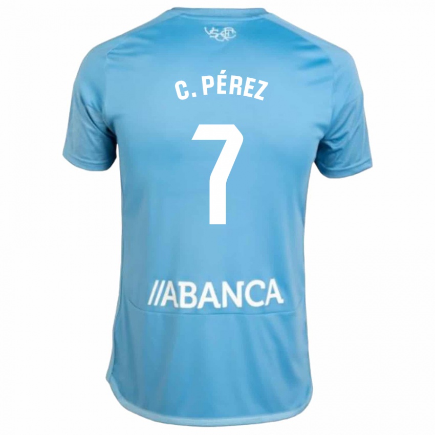 Kinder Carles Perez #7 Blau Heimtrikot Trikot 2023/24 T-Shirt Österreich