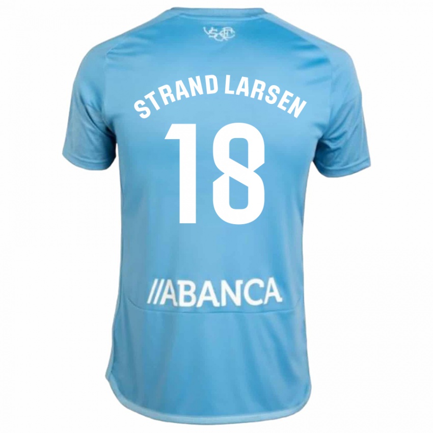 Kinder Jørgen Strand Larsen #18 Blau Heimtrikot Trikot 2023/24 T-Shirt Österreich
