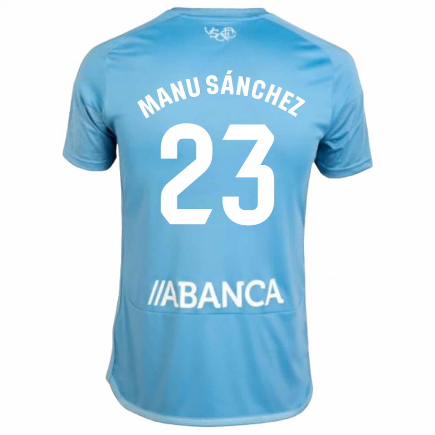 Kinder Manu Sanchez #23 Blau Heimtrikot Trikot 2023/24 T-Shirt Österreich