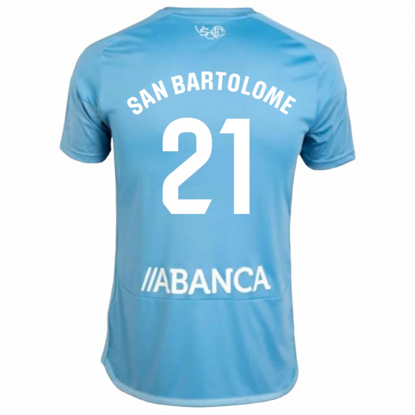Kinder Víctor San Bartolomé #21 Blau Heimtrikot Trikot 2023/24 T-Shirt Österreich