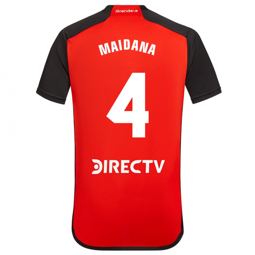 Kinder Jonatan Maidana #4 Rot Auswärtstrikot Trikot 2023/24 T-Shirt Österreich