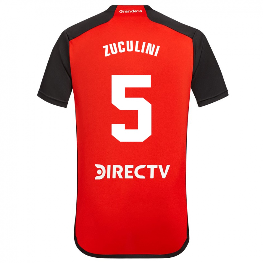 Kinder Bruno Zuculini #5 Rot Auswärtstrikot Trikot 2023/24 T-Shirt Österreich