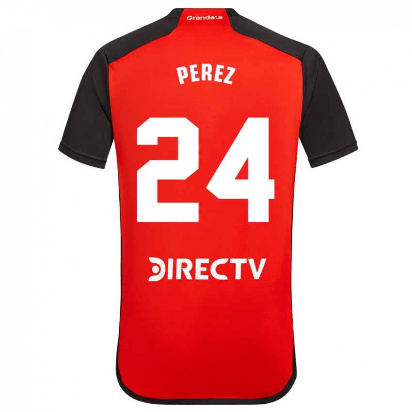 Kinder Enzo Perez #24 Rot Auswärtstrikot Trikot 2023/24 T-Shirt Österreich