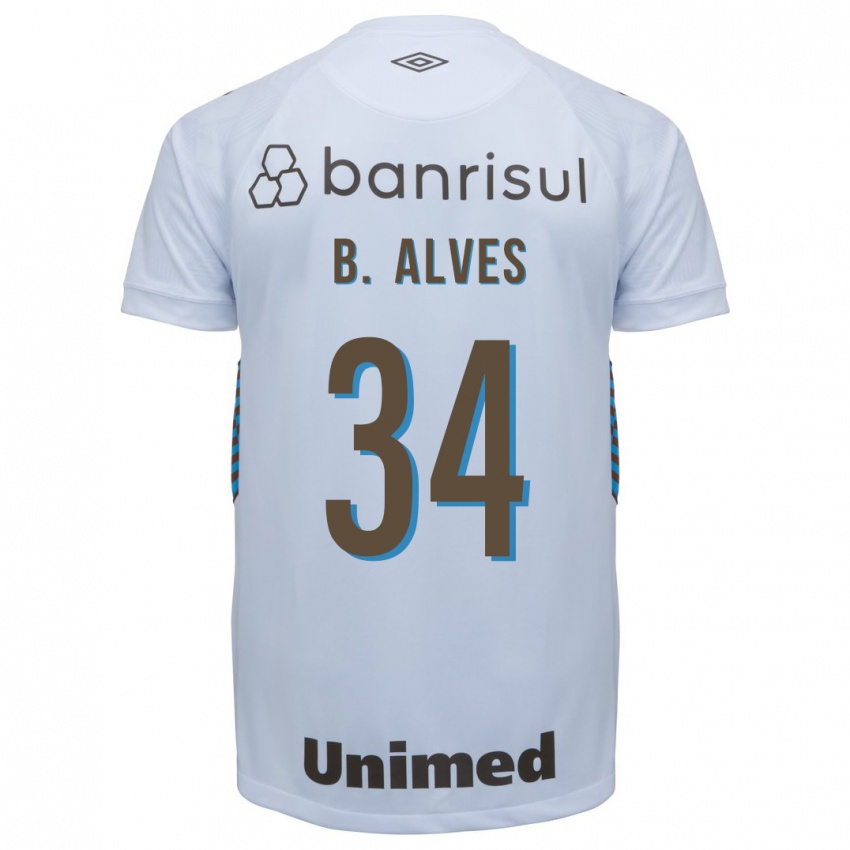Kinder Bruno Alves #34 Weiß Auswärtstrikot Trikot 2023/24 T-Shirt Österreich