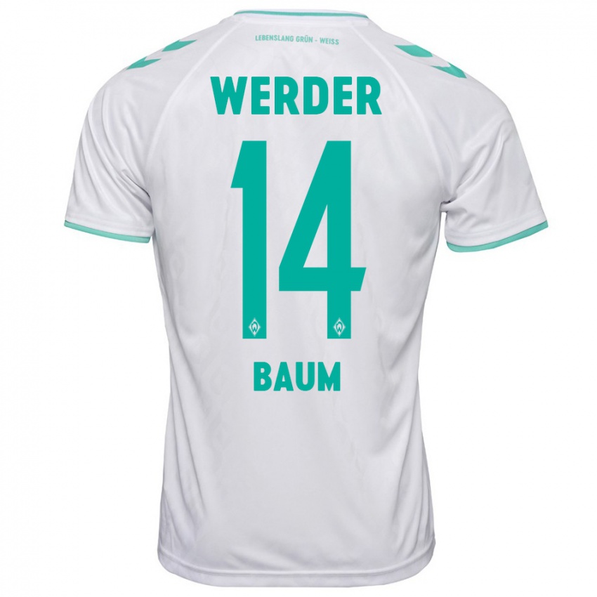 Kinder Lennart Baum #14 Weiß Auswärtstrikot Trikot 2023/24 T-Shirt Österreich