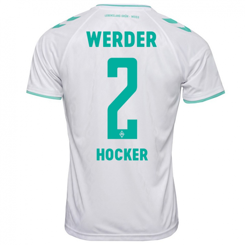 Kinder Luca Höcker #2 Weiß Auswärtstrikot Trikot 2023/24 T-Shirt Österreich