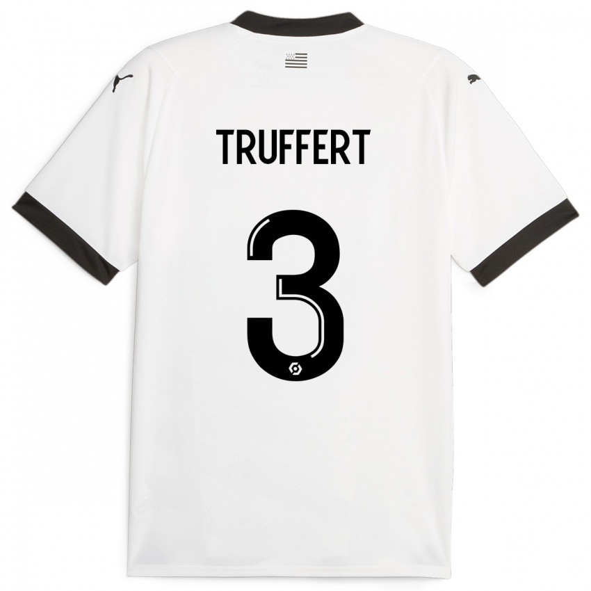 Kinder Adrien Truffert #3 Weiß Auswärtstrikot Trikot 2023/24 T-Shirt Österreich
