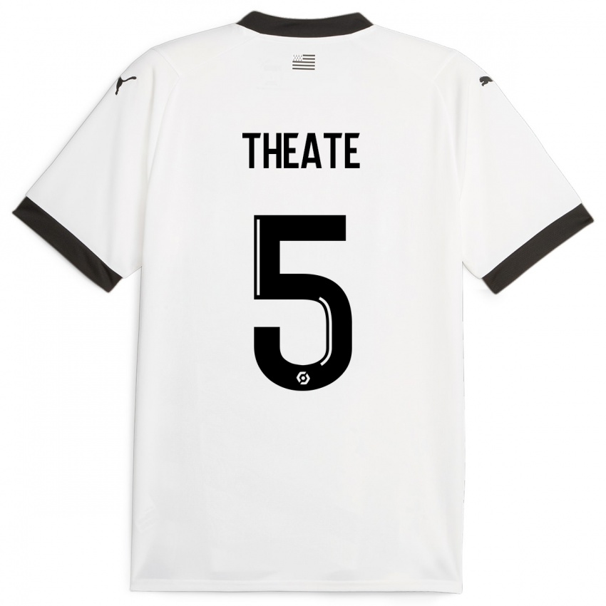 Kinder Arthur Theate #5 Weiß Auswärtstrikot Trikot 2023/24 T-Shirt Österreich