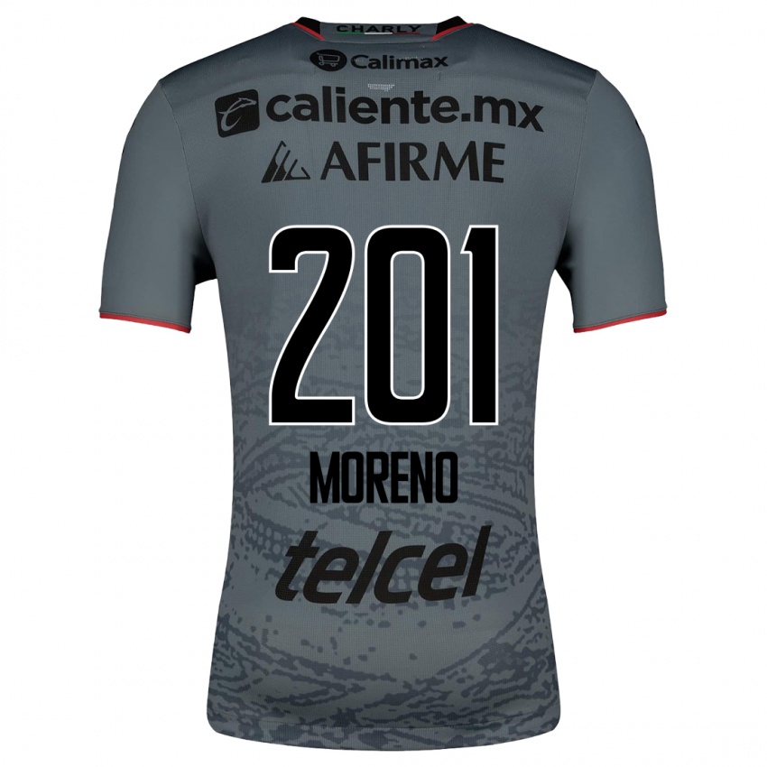 Kinder Jesús Moreno #201 Grau Auswärtstrikot Trikot 2023/24 T-Shirt Österreich
