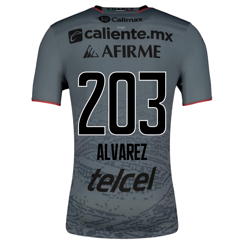 Kinder Jaime Álvarez #203 Grau Auswärtstrikot Trikot 2023/24 T-Shirt Österreich