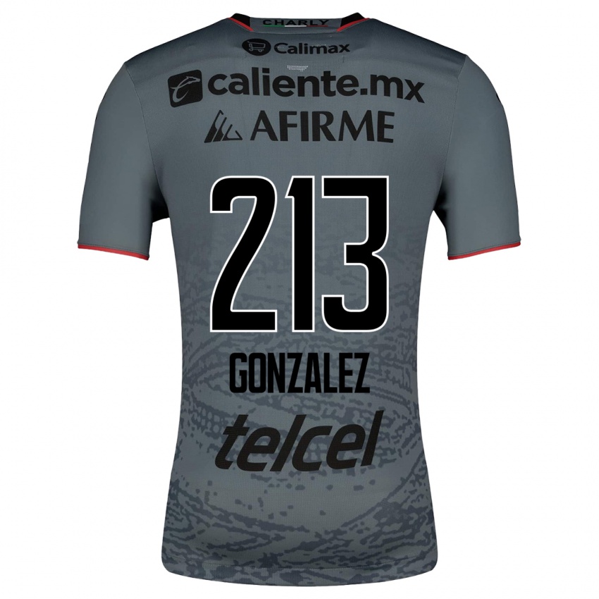 Kinder Óscar González #213 Grau Auswärtstrikot Trikot 2023/24 T-Shirt Österreich