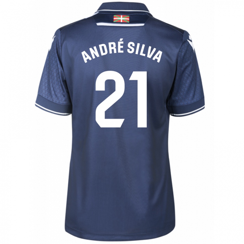 Kinder Andre Silva #21 Marine Auswärtstrikot Trikot 2023/24 T-Shirt Österreich