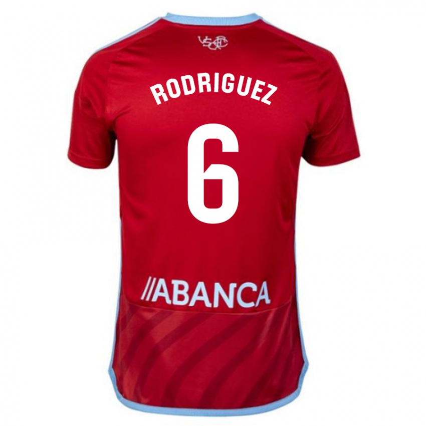 Kinder Damián Rodríguez #6 Rot Auswärtstrikot Trikot 2023/24 T-Shirt Österreich