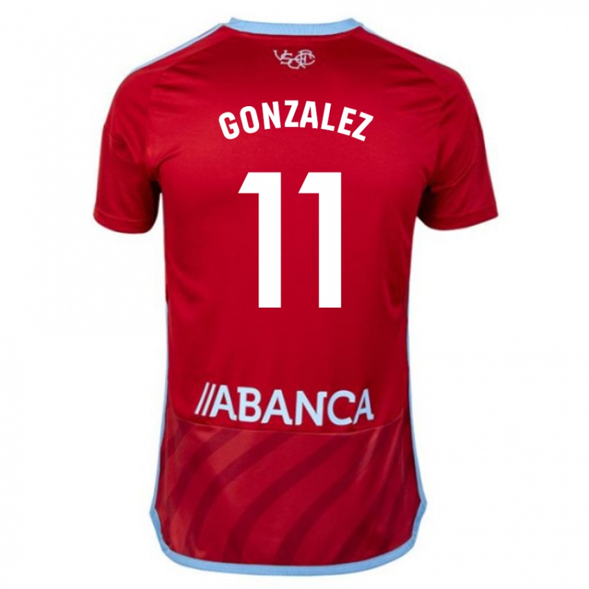 Kinder Alfon González #11 Rot Auswärtstrikot Trikot 2023/24 T-Shirt Österreich