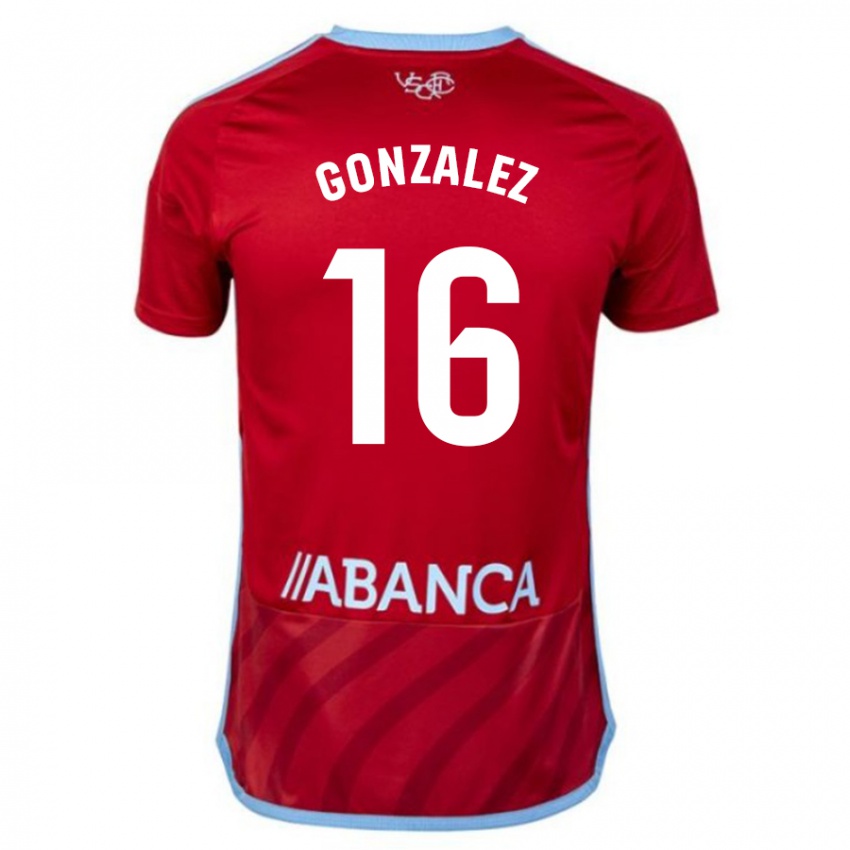 Kinder Dani González #16 Rot Auswärtstrikot Trikot 2023/24 T-Shirt Österreich