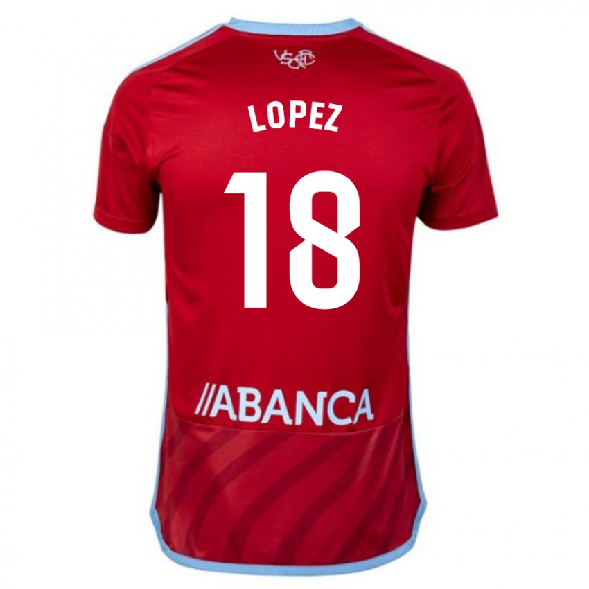 Kinder Joel López #18 Rot Auswärtstrikot Trikot 2023/24 T-Shirt Österreich