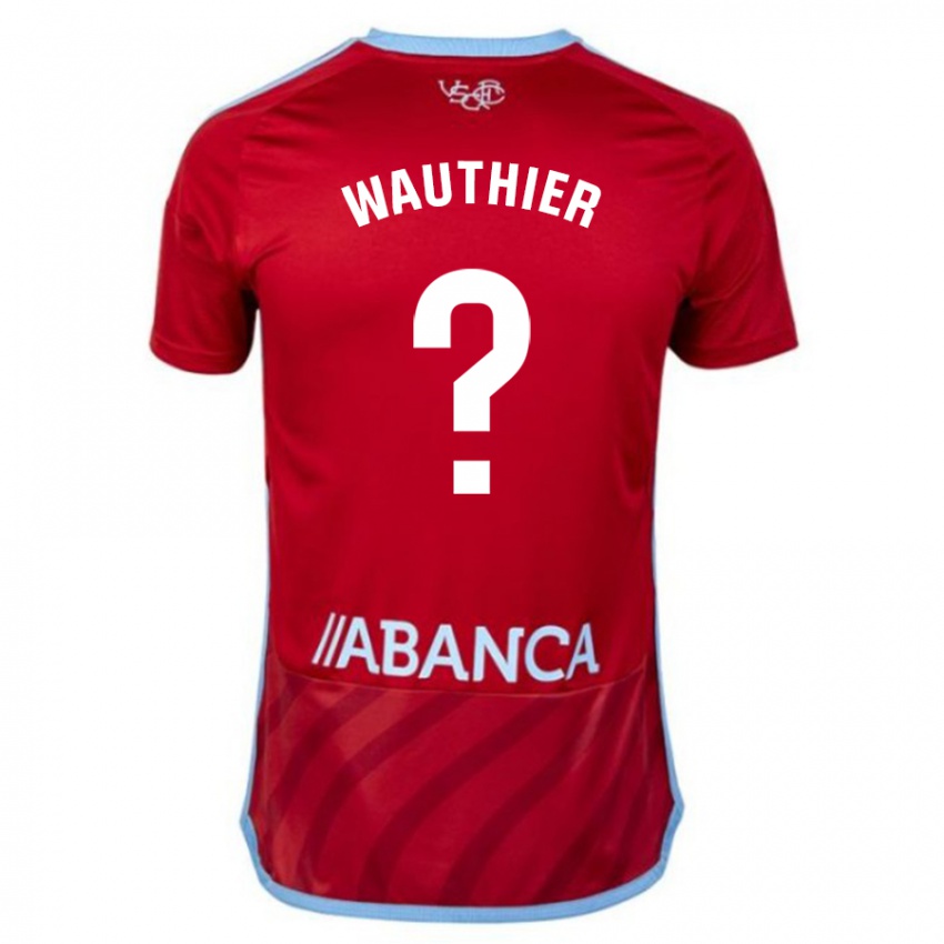 Kinder Hugo Wauthier #0 Rot Auswärtstrikot Trikot 2023/24 T-Shirt Österreich