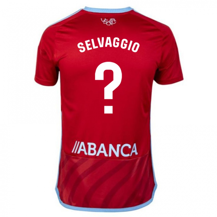 Kinder Nico Selvaggio #0 Rot Auswärtstrikot Trikot 2023/24 T-Shirt Österreich