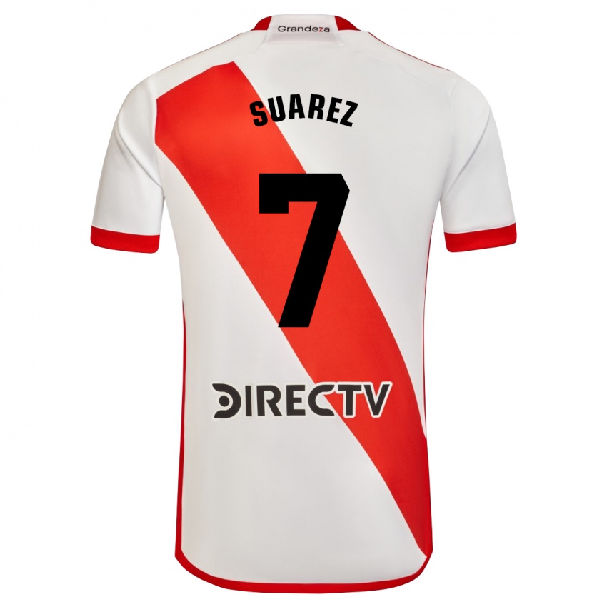 Herren Matias Suarez #7 Weiß Rot Heimtrikot Trikot 2023/24 T-Shirt Österreich