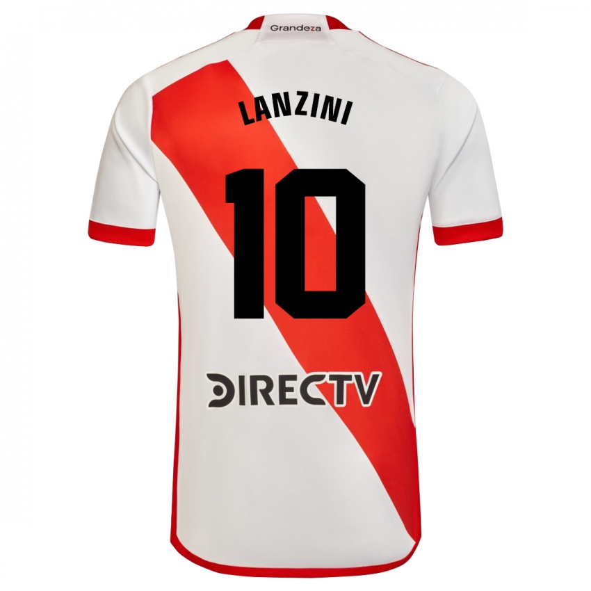 Herren Manuel Lanzini #10 Weiß Rot Heimtrikot Trikot 2023/24 T-Shirt Österreich