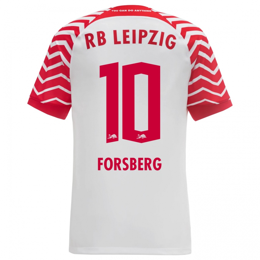 Herren Emil Forsberg #10 Weiß Heimtrikot Trikot 2023/24 T-Shirt Österreich