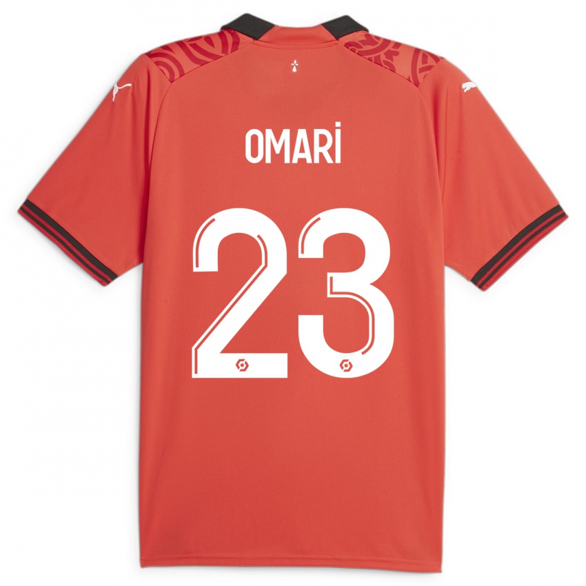 Herren Warmed Omari #23 Rot Heimtrikot Trikot 2023/24 T-Shirt Österreich