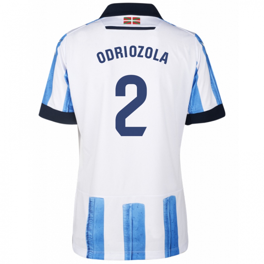Herren Alvaro Odriozola #2 Blau Weiss Heimtrikot Trikot 2023/24 T-Shirt Österreich