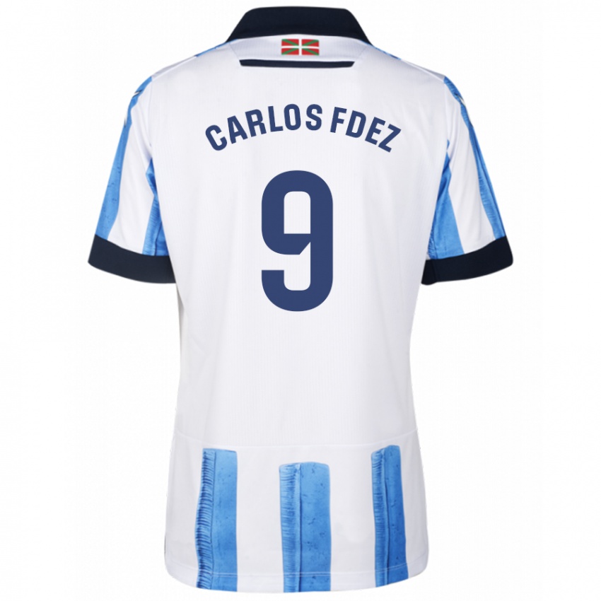 Herren Carlos Fernandez #9 Blau Weiss Heimtrikot Trikot 2023/24 T-Shirt Österreich
