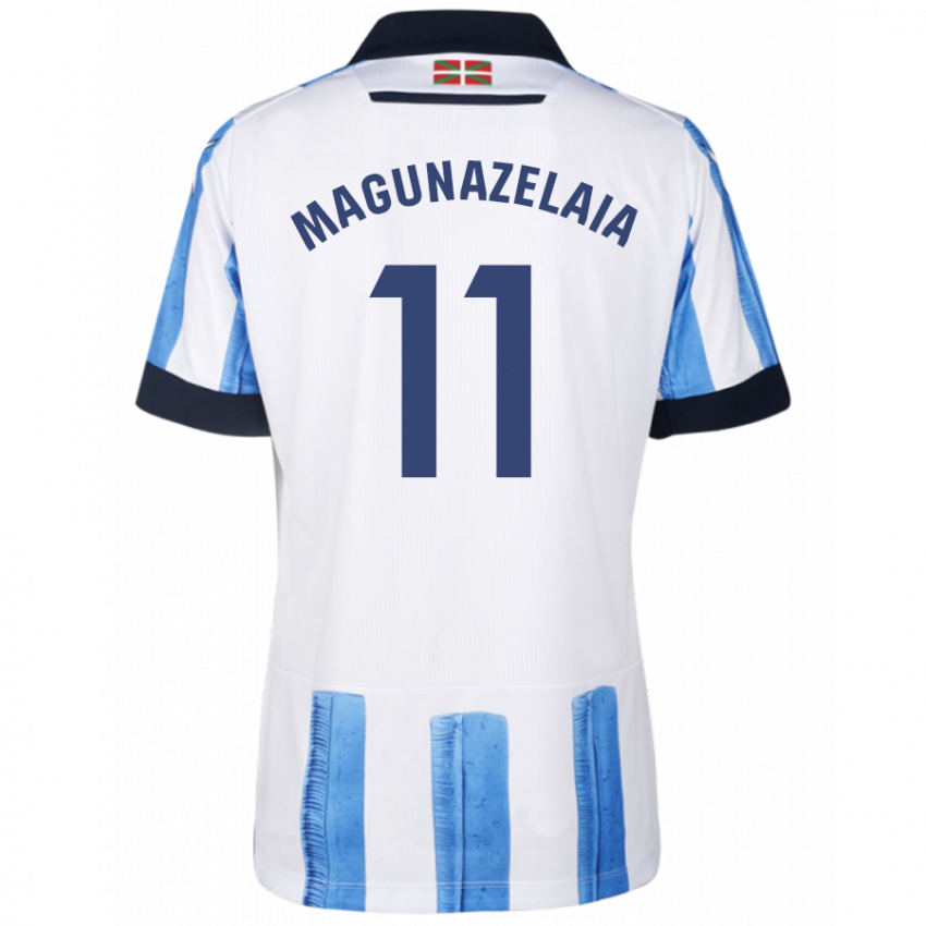 Herren Jon Magunazelaia #11 Blau Weiss Heimtrikot Trikot 2023/24 T-Shirt Österreich