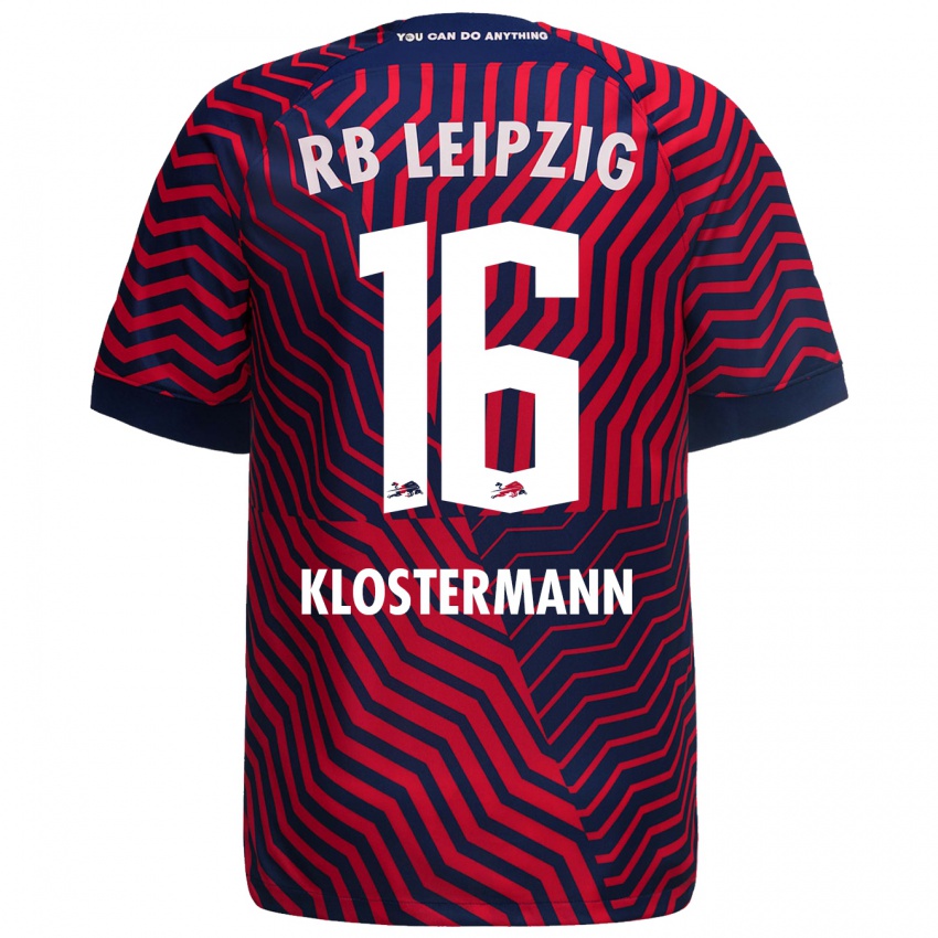 Herren Lukas Klostermann #16 Blau Rot Auswärtstrikot Trikot 2023/24 T-Shirt Österreich