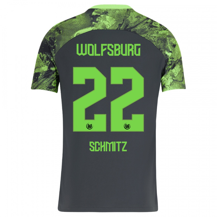Herren Lisa Schmitz #22 Dunkelgrau Auswärtstrikot Trikot 2023/24 T-Shirt Österreich