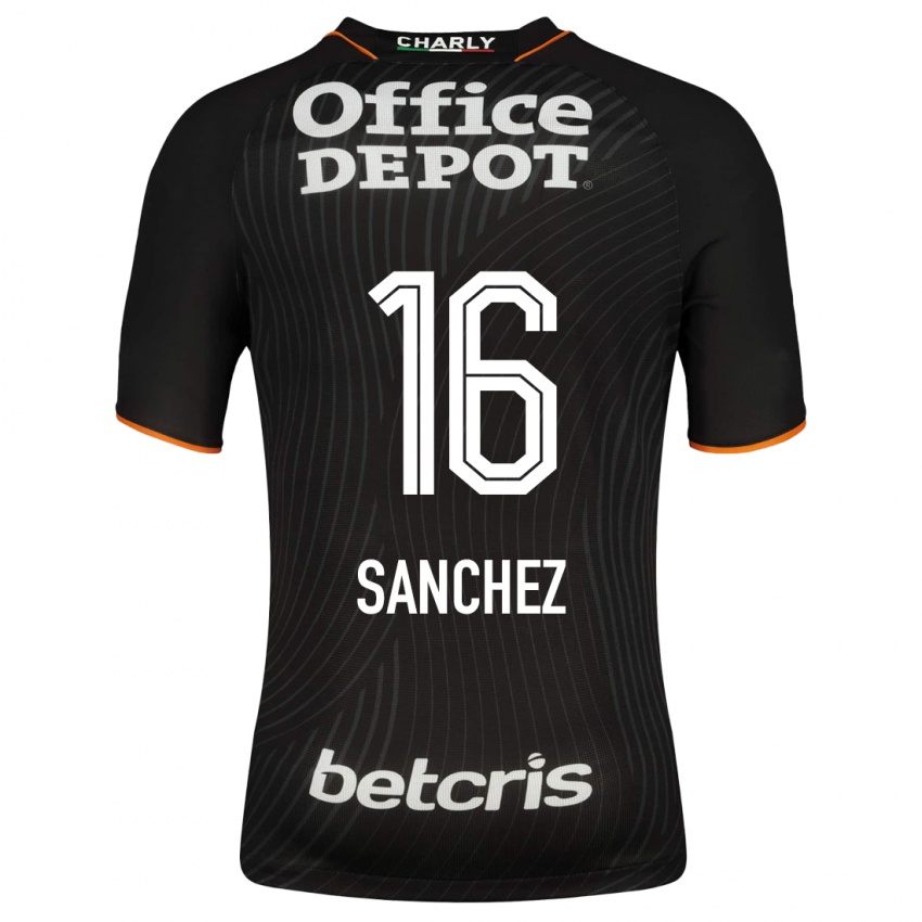 Herren Vanessa Sanchez #16 Schwarz Auswärtstrikot Trikot 2023/24 T-Shirt Österreich