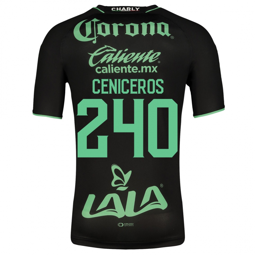 Herren Carlos Ceniceros #240 Schwarz Auswärtstrikot Trikot 2023/24 T-Shirt Österreich