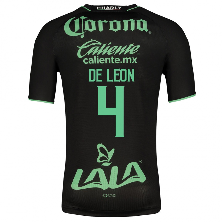 Herren Lourdes De Leon #4 Schwarz Auswärtstrikot Trikot 2023/24 T-Shirt Österreich
