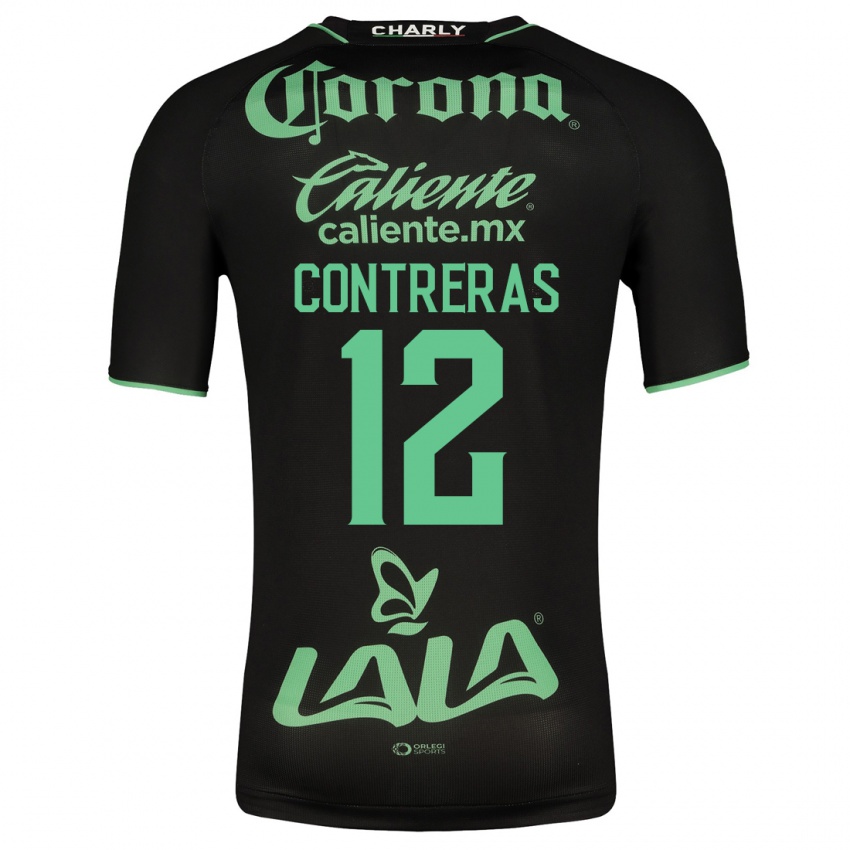 Herren Karol Contreras #12 Schwarz Auswärtstrikot Trikot 2023/24 T-Shirt Österreich
