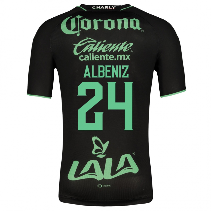 Herren Maika Albeniz #24 Schwarz Auswärtstrikot Trikot 2023/24 T-Shirt Österreich